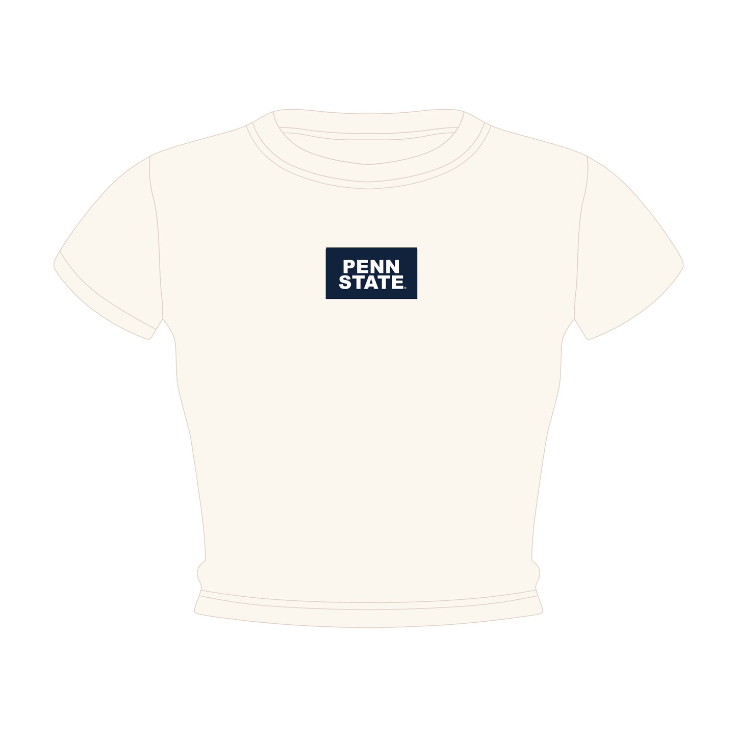 The Raegan Ribbed Baby Tee Penn State Woven Label | Youth Bone