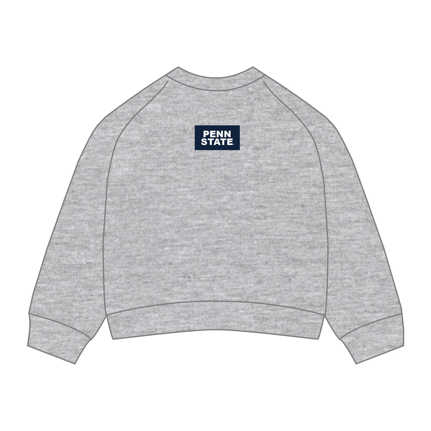 The Ava Airy Crewneck Penn State Woven Label | Heather Grey