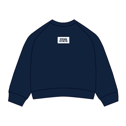 The Ava Airy Crewneck Penn State Woven Label | Navy