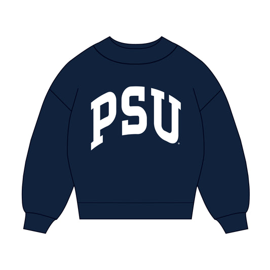 The Madi Classic Mockneck Penn State Applique | Navy