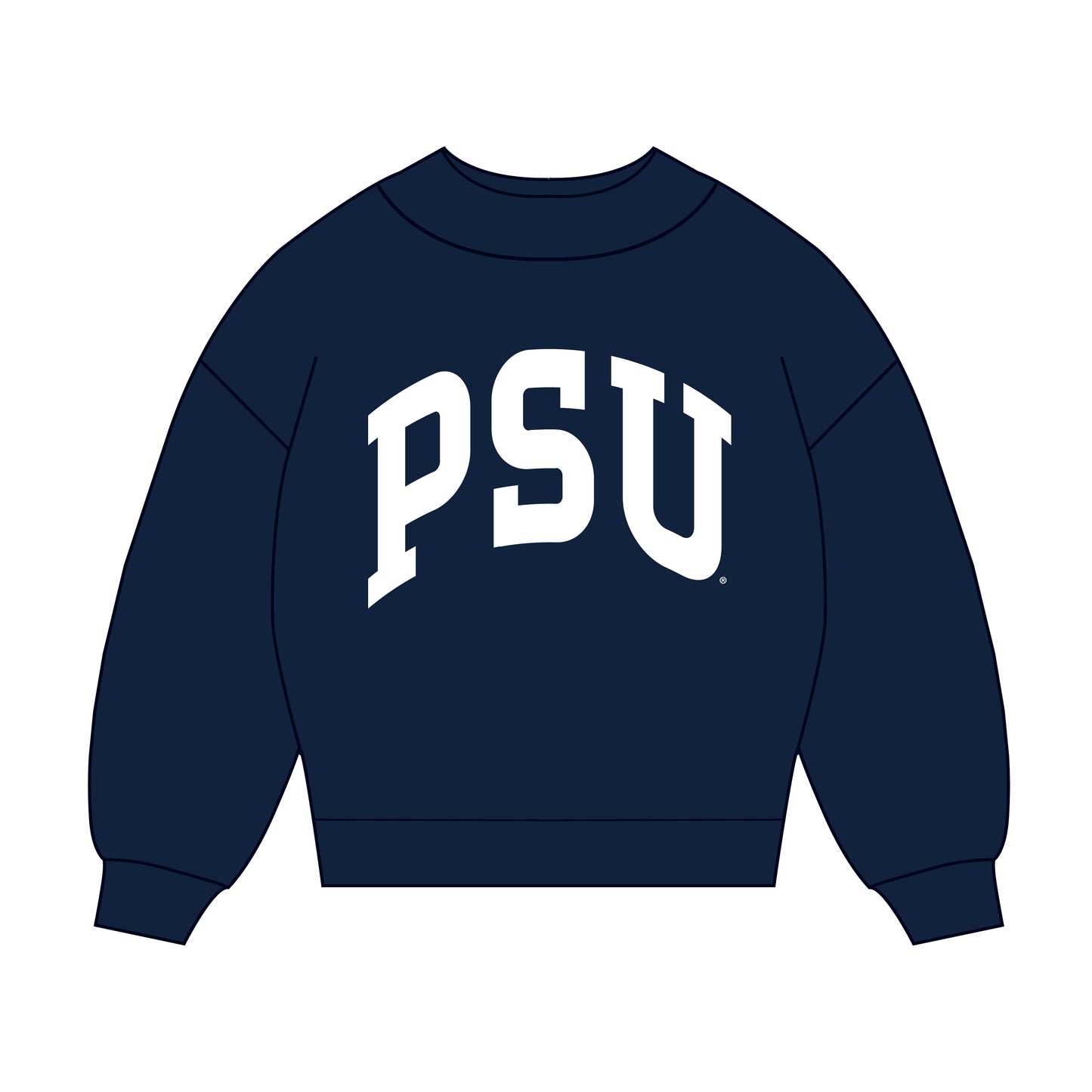 The Madi Classic Mockneck Penn State Applique | Youth Navy