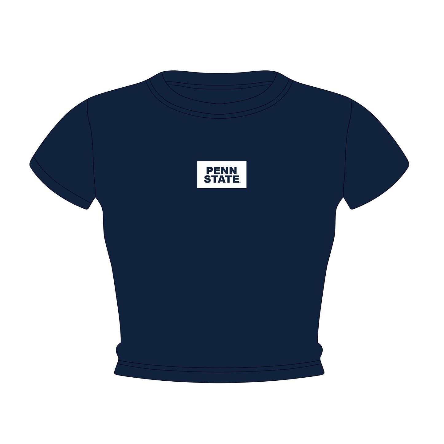 The Raegan Ribbed Baby Tee Penn State Woven Label | Youth Navy