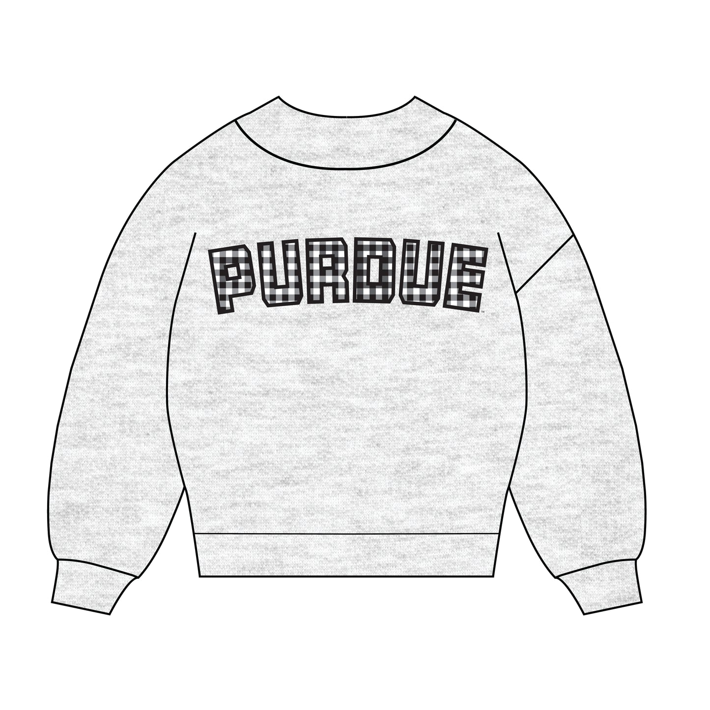 The Mallory Gingham Mockneck Purdue | Ash