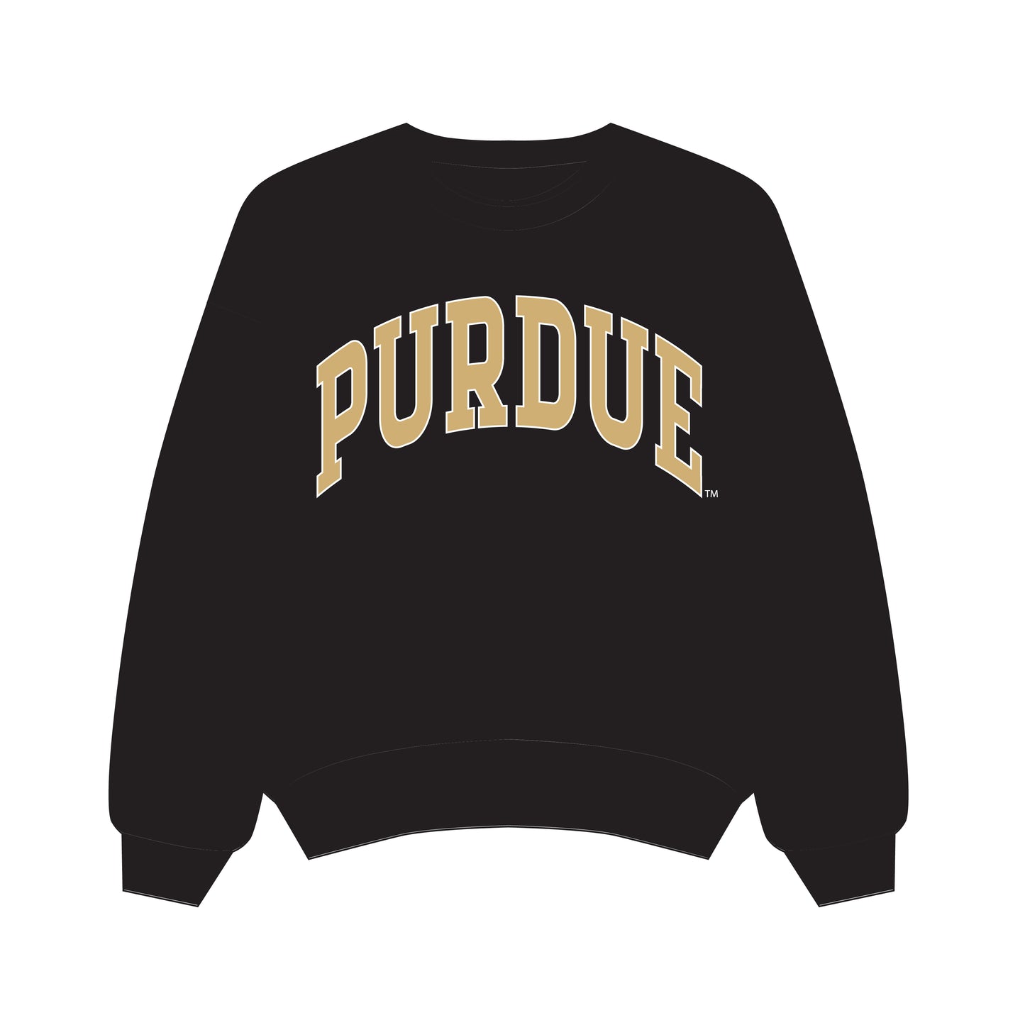 The Olivia Oversized Crewneck Purdue | Black
