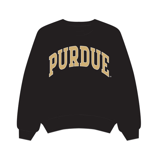 The Olivia Oversized Crewneck Purdue | Black