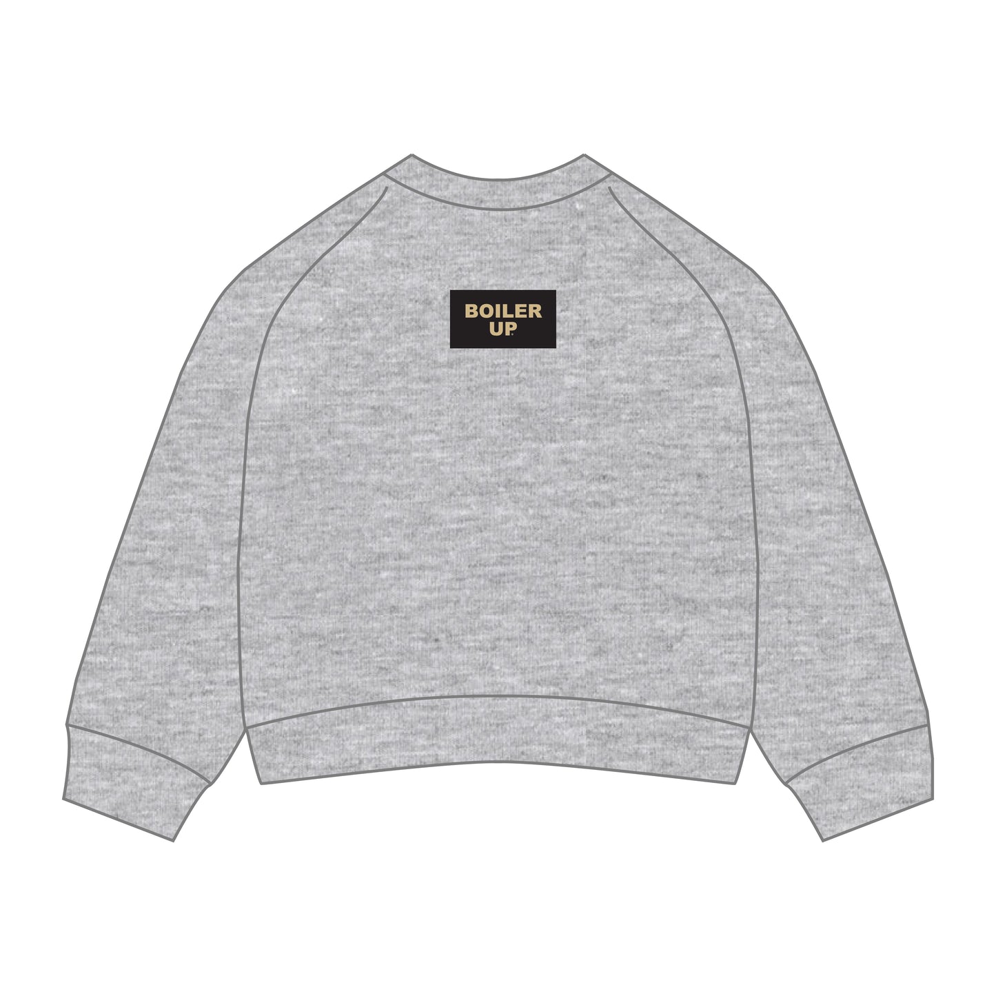 The Ava Airy Crewneck Boiler Up Woven Label | Heather Grey