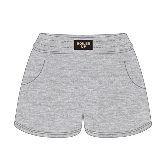 The Ava Airy Shorts Boiler Up Woven Label | Heather Grey