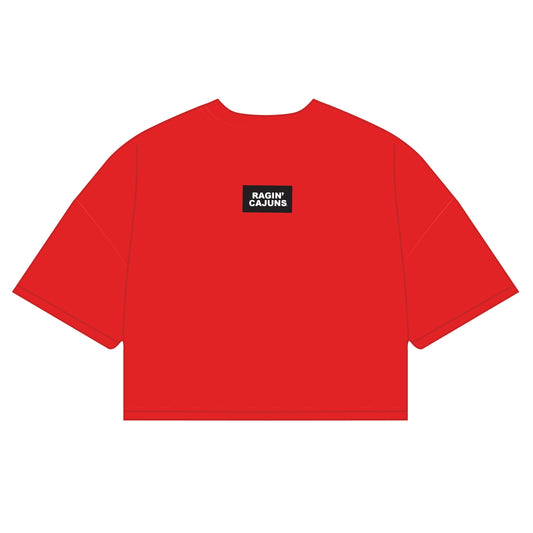 The Kristen Airy Shirt Ragin' Cajuns Woven Label | Red