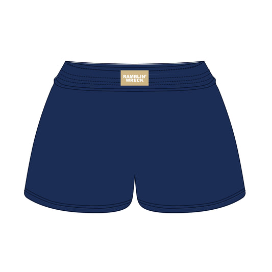 The Liz Nylon Shorts Ramblin' Wreck Woven Label | Navy
