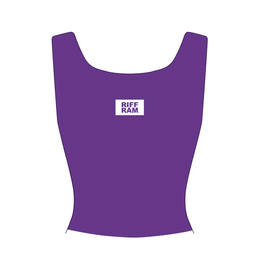 The Alli Airy Tank Riff Ram Woven Label | Purple