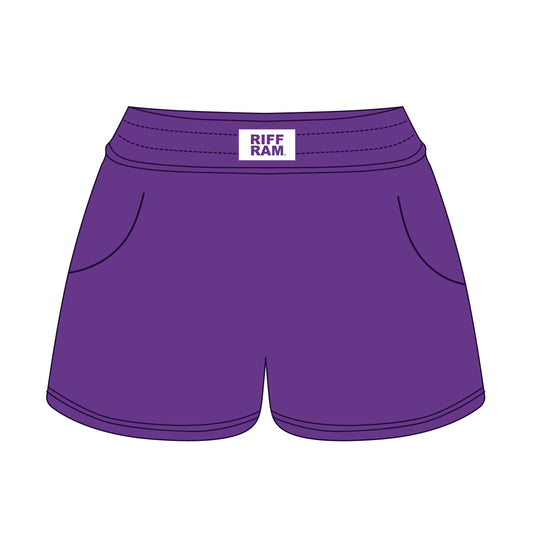 The Ava Airy Shorts Riff Ram Woven Label | Youth Purple