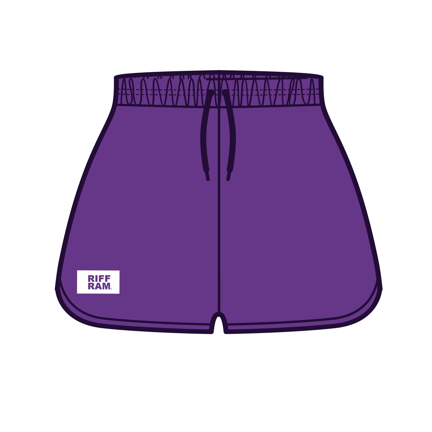 The Kristen Airy Lounge Shorts Riff Ram Woven Label | Purple