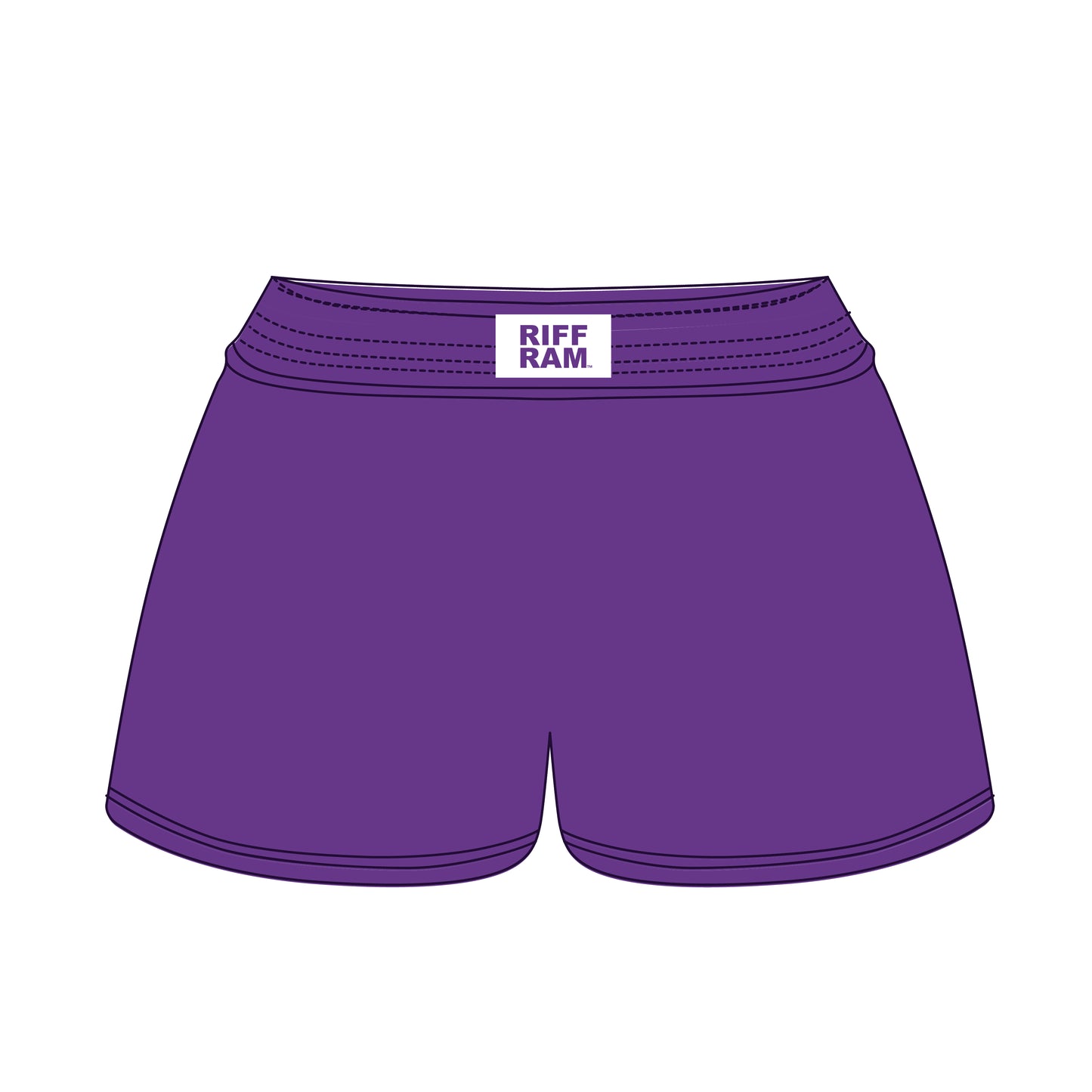 The Liz Nylon Short Riff Ram Woven Label | Youth Purple