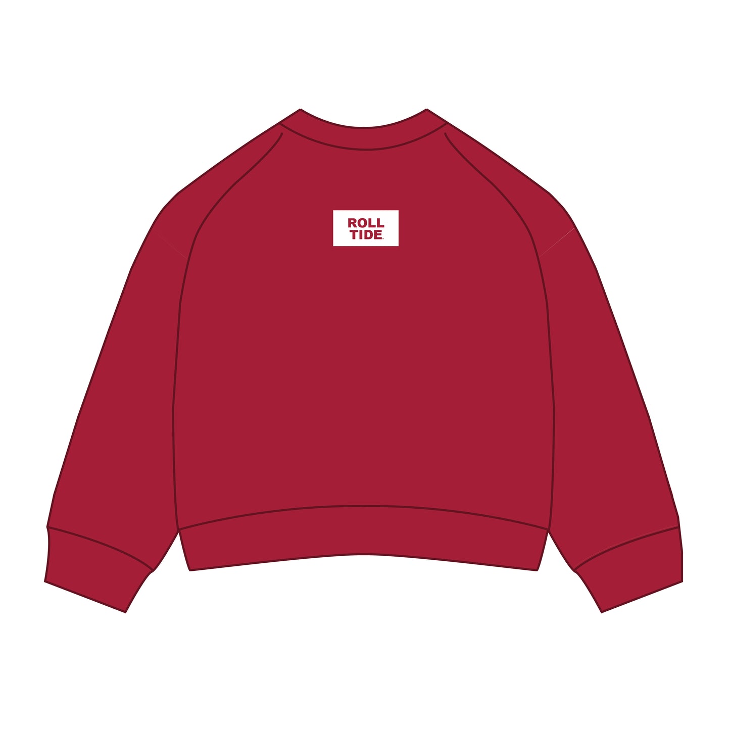 The Ava Airy Crewneck Roll Tide Woven Label | Youth Crimson