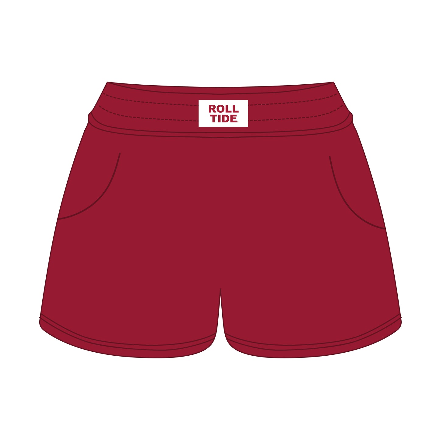 The Ava Airy Shorts Roll Tide Woven Label | Crimson