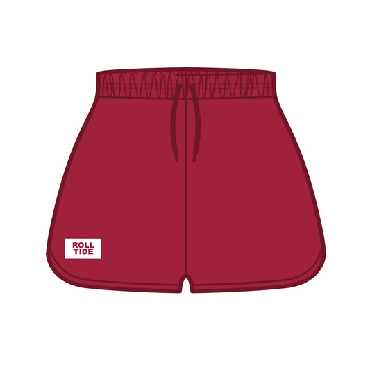 The Kristen Airy Lounge Shorts Roll Tide Woven Label | Crimson