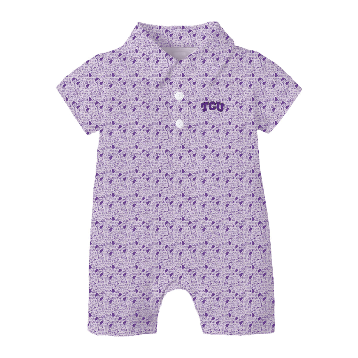 The James Romper TCU | Baby Purple