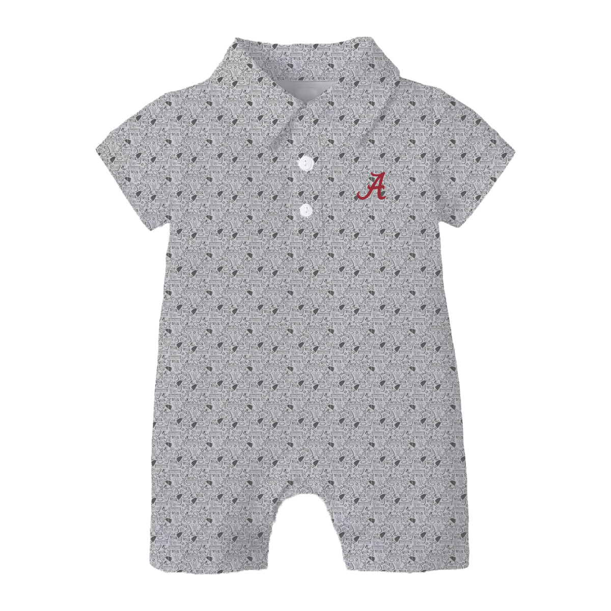 The James Romper Alabama | Baby Black
