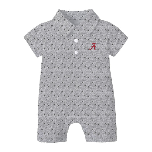 The James Romper Alabama | Baby Black