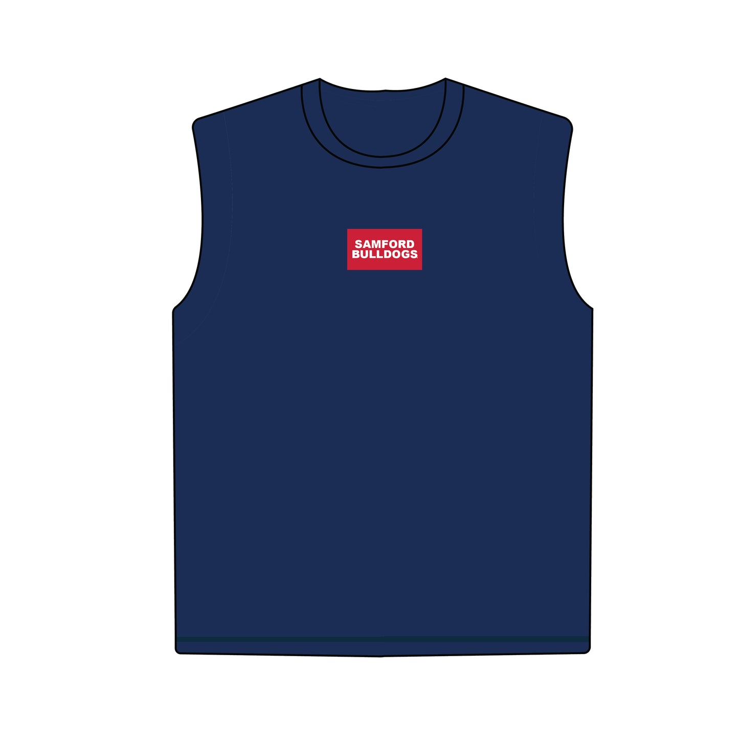 The Anna Active Tank Samford Bulldogs Woven Label | Navy