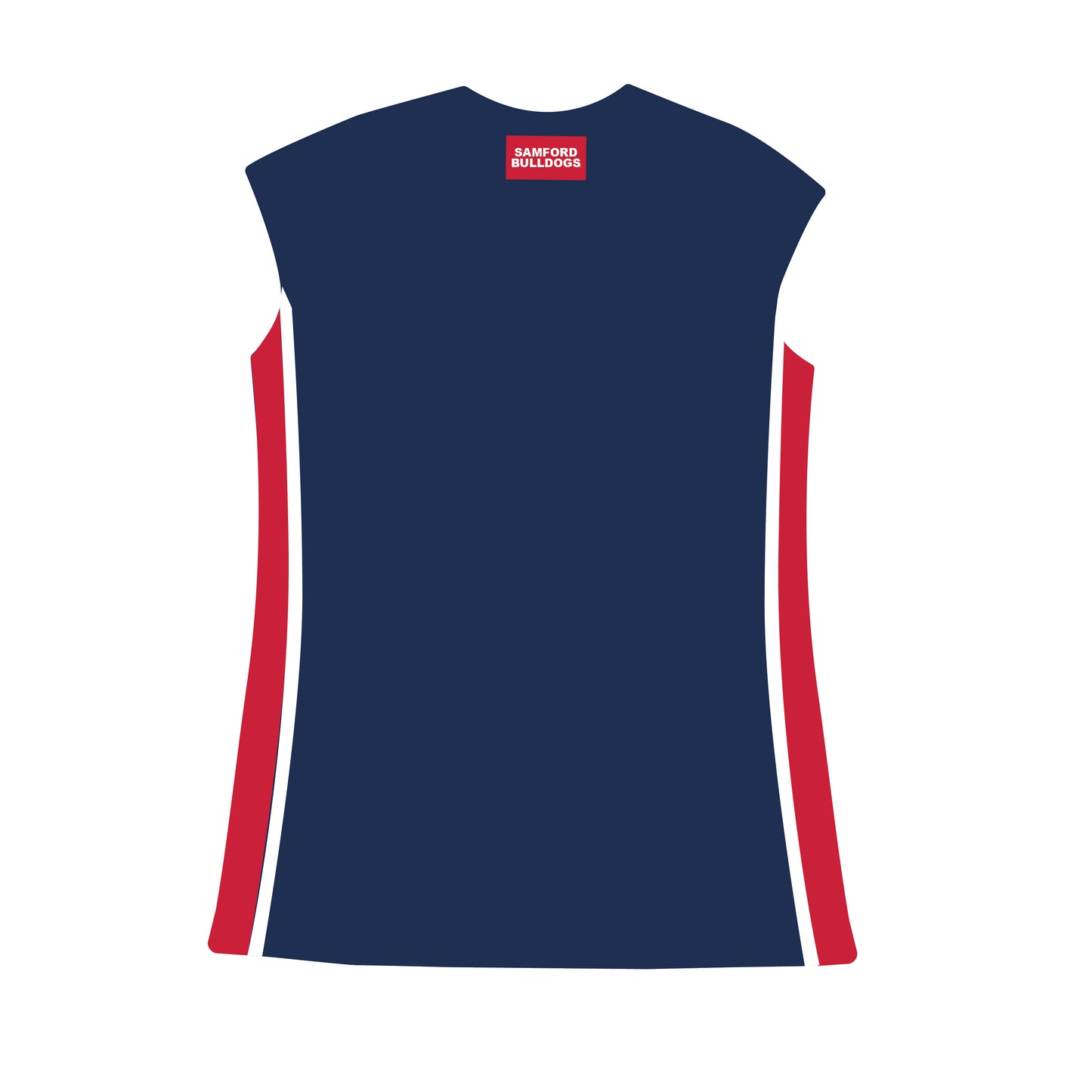 The Campbell Cap Sleeve Dress Samford Bulldogs Woven Label | Navy