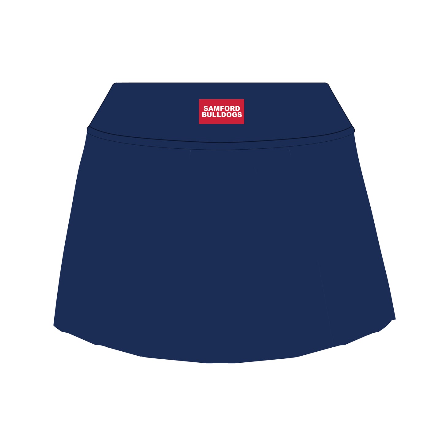 The Alli Tennis Skort Samford Bulldogs Woven Label | Navy