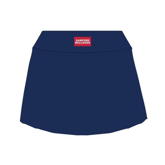 The Alli Tennis Skort Samford Bulldogs Woven Label | Navy