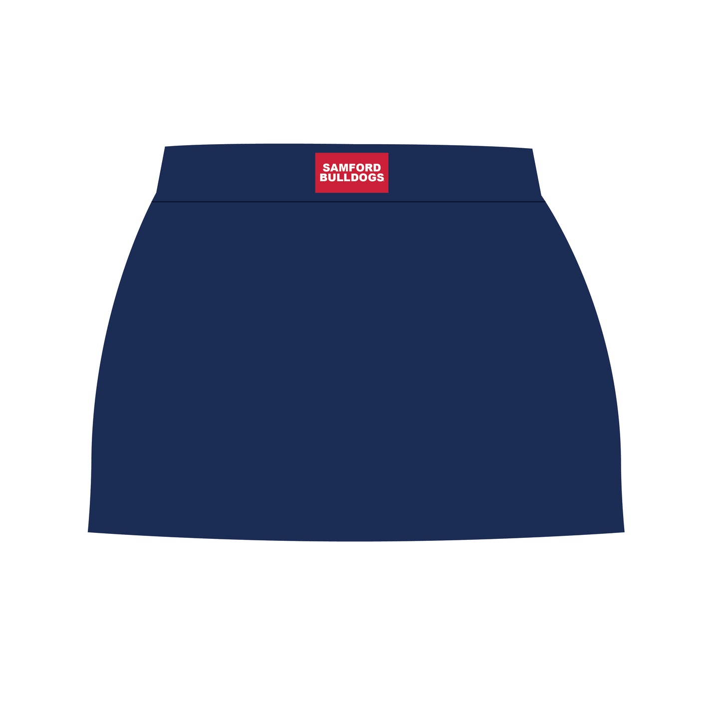 The Hayden High Waisted Skort Samford Bulldogs Woven Label | Navy