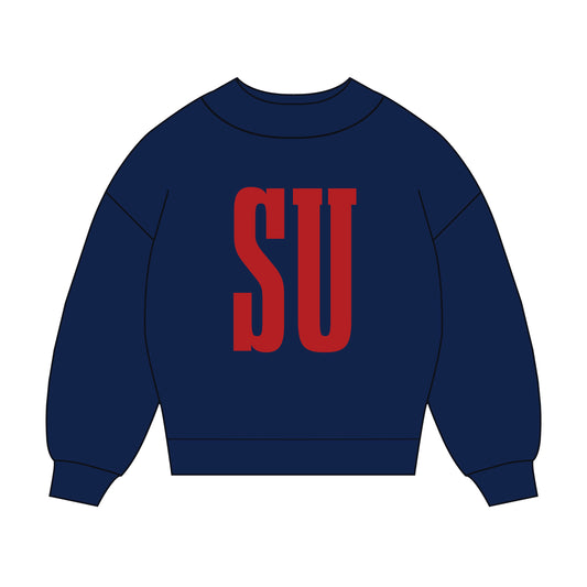 The Madi Varsity Mockneck Samford | Navy