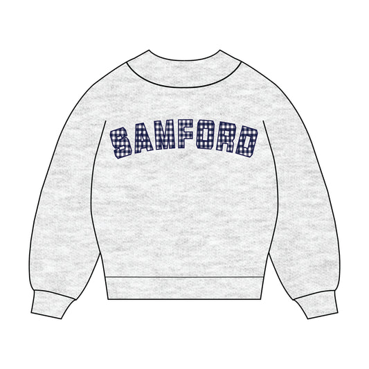 The Mallory Gingham Mockneck Samford | Youth Ash