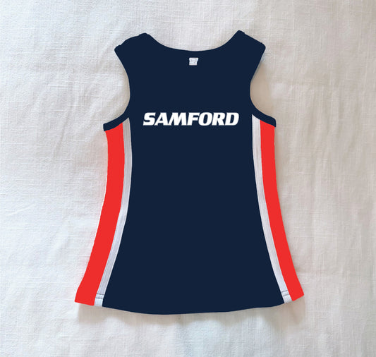 The Power Stripe Cheer Dress Samford | Youth Navy