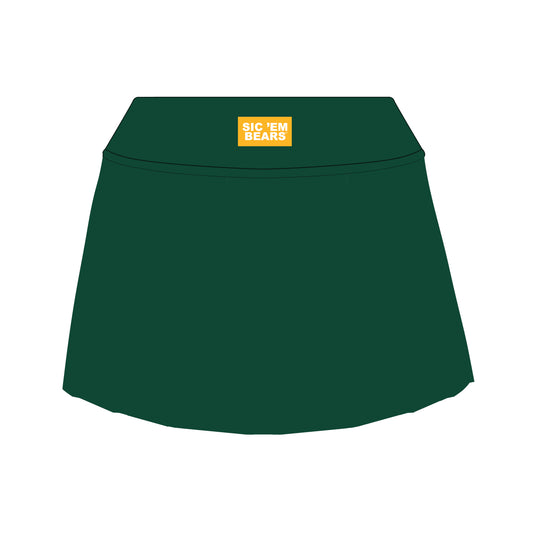 The Alli Tennis Skort Sic 'Em Bears Woven Label | Green