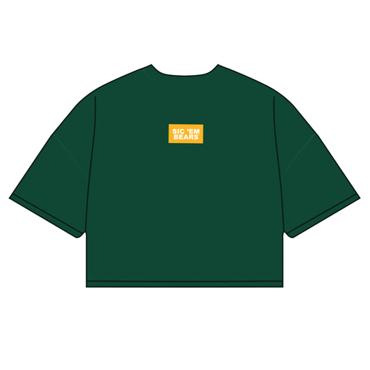 The Kristen Airy Shirt Sic 'Em Bears Woven Label | Green