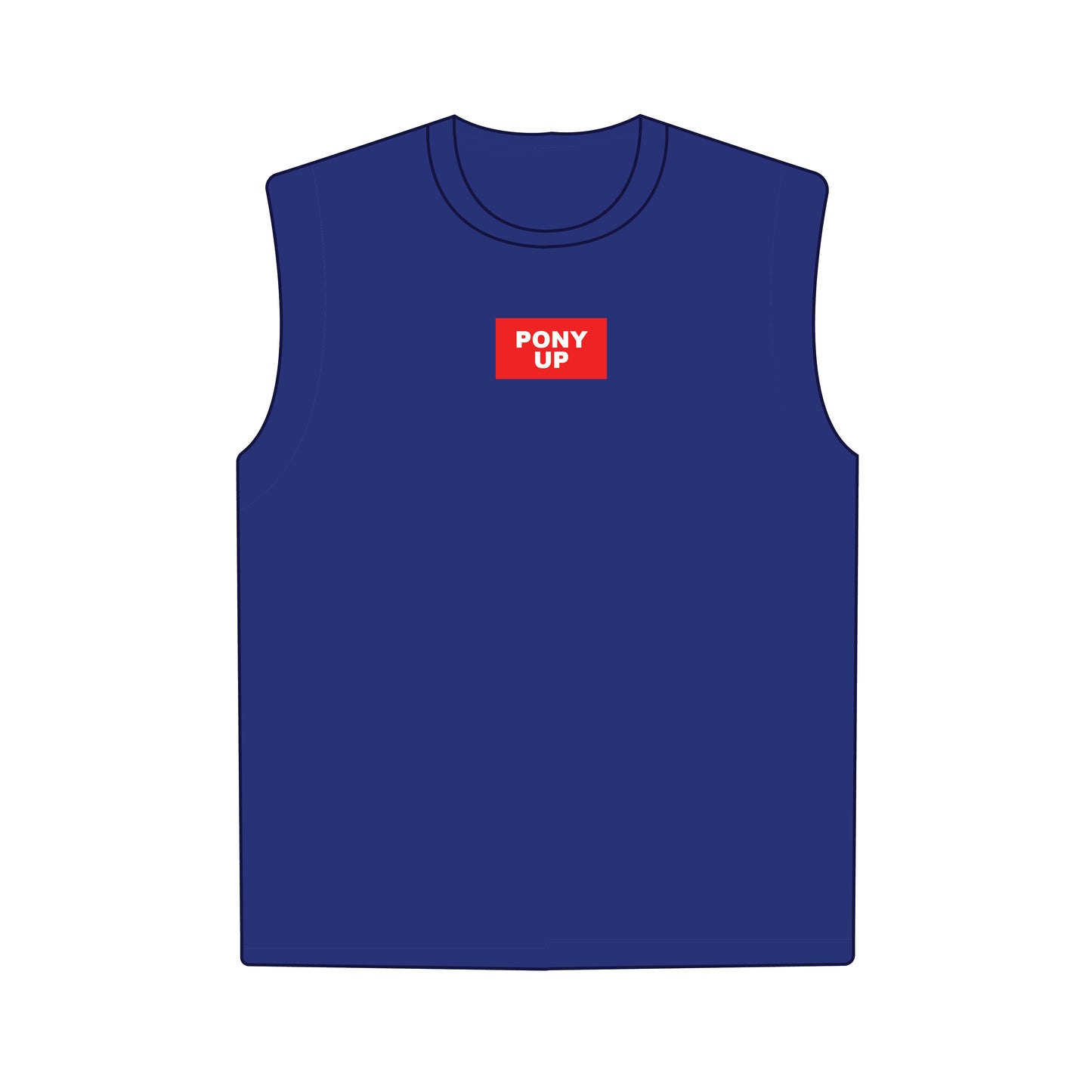 The Anna Active Tank Pony Up Woven Label | Youth Royal Blue