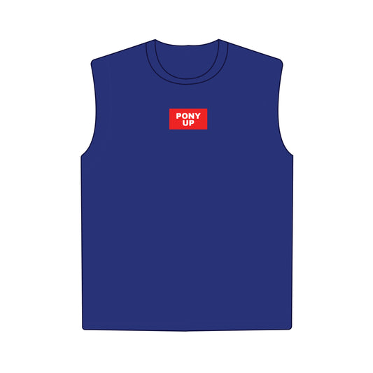 The Anna Active Tank Pony Up Woven Label | Royal Blue