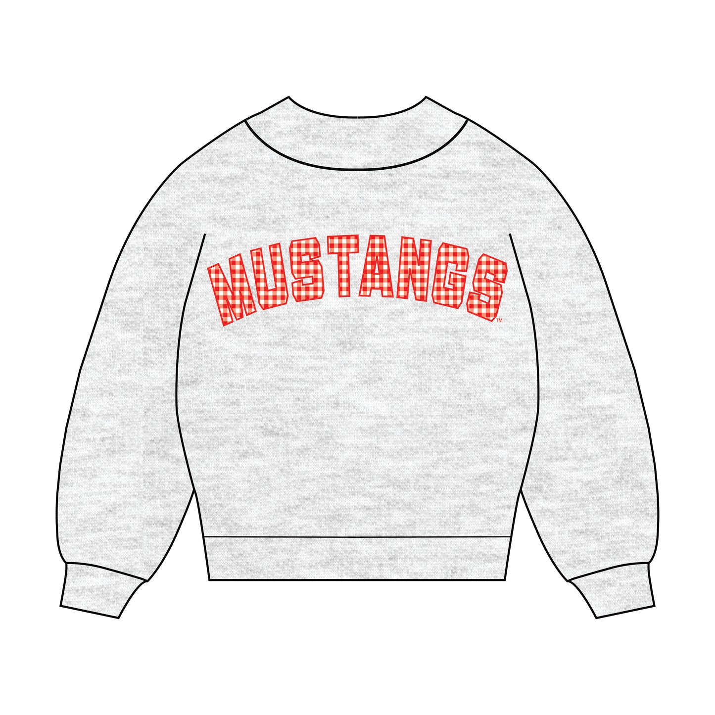 The Mallory Gingham Mockneck SMU | Ash