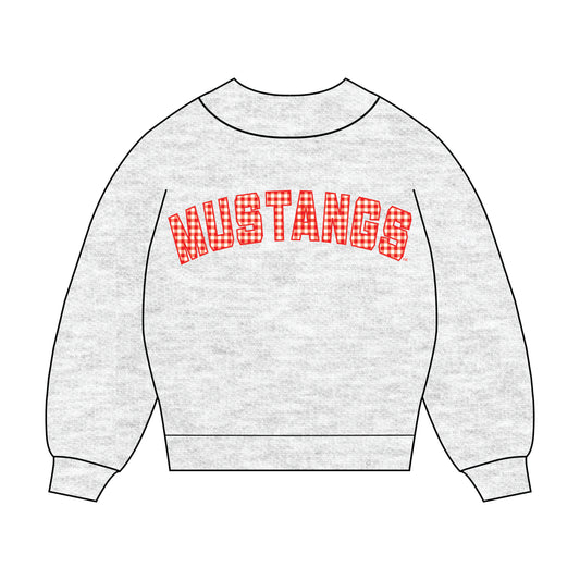 The Mallory Gingham Mockneck SMU | Ash