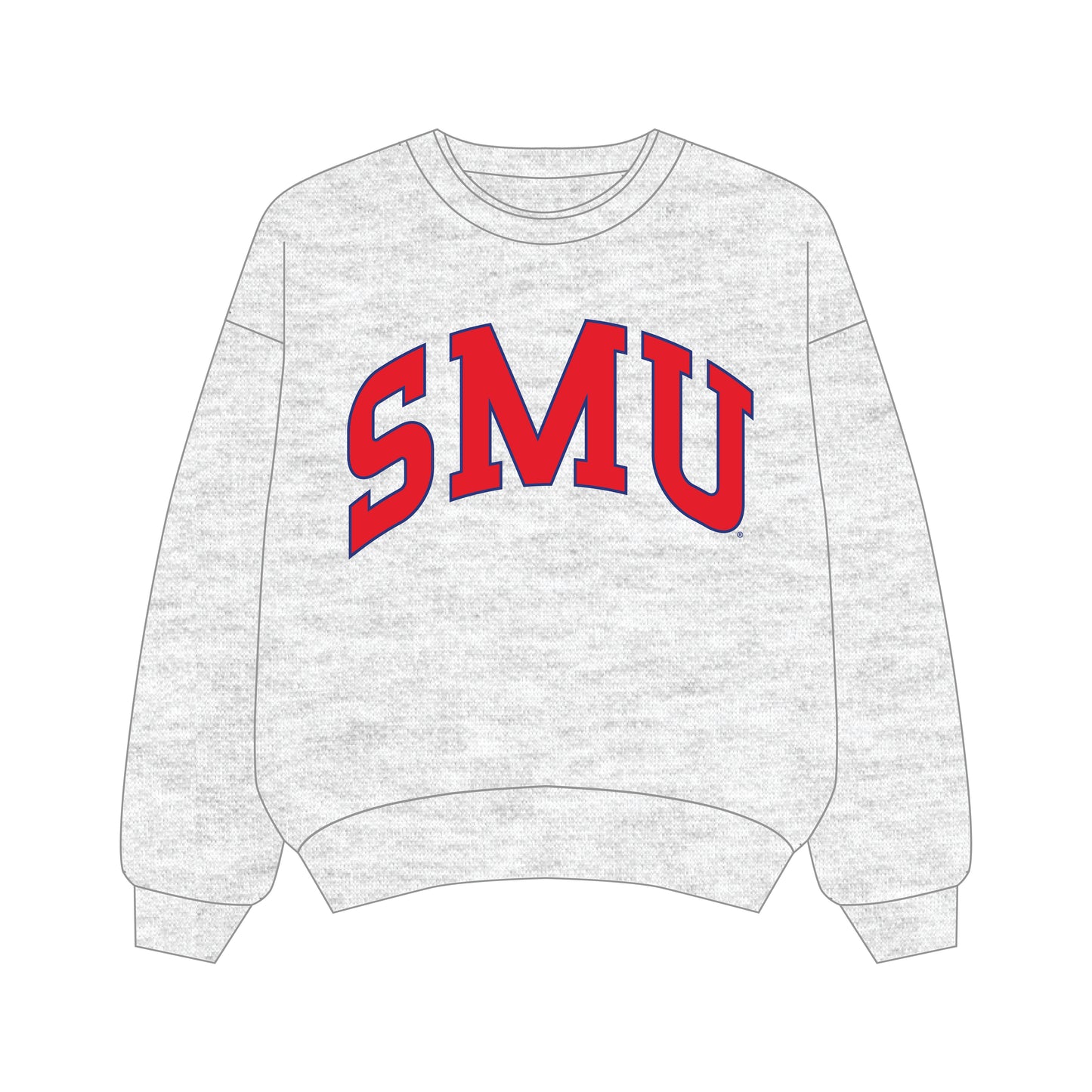 The Olivia Oversized Crewneck SMU | Ash