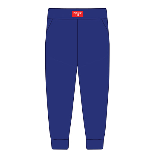 The Becca Joggers Pony Up Woven Label | Royal Blue