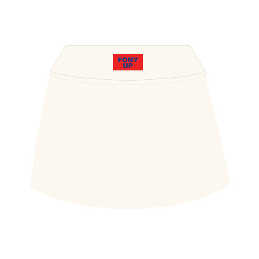 The Alli Tennis Skort Pony Up Woven Label | Bone