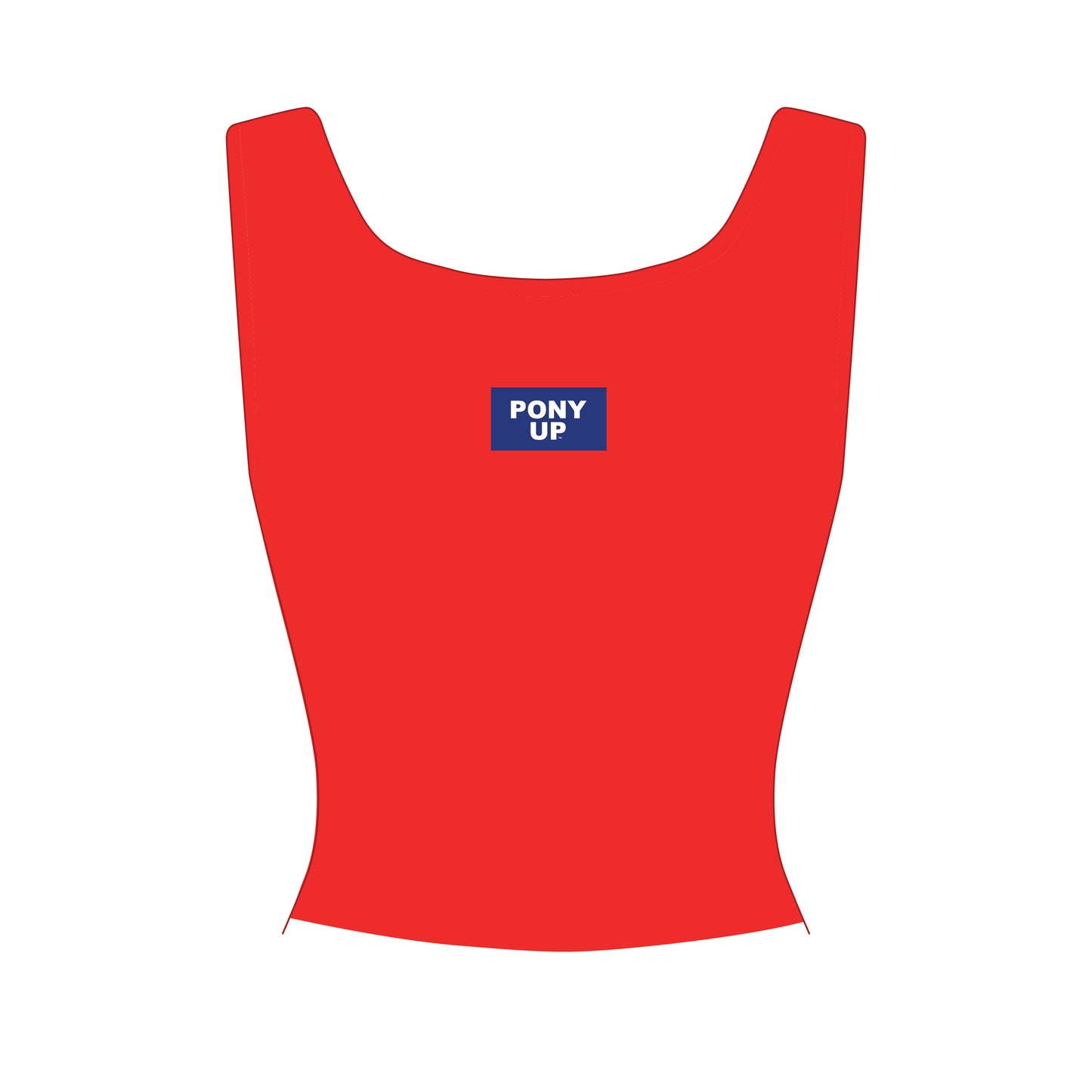 The Alli Ribbed Tank Pony Up Woven Label | Bright Red
