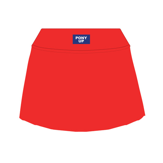 The Alli Tennis Skort Pony Up Woven Label | Bright Red