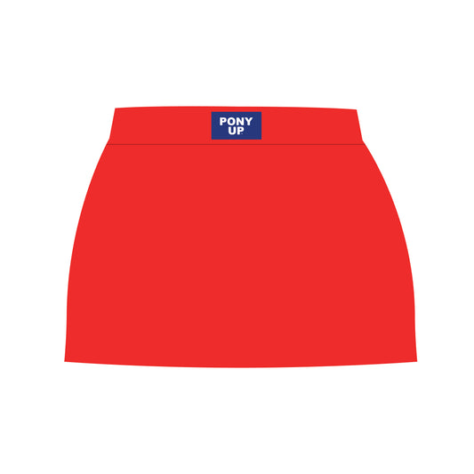 The Hayden High Waisted Skort Pony Up Woven Label | Youth Bright Red
