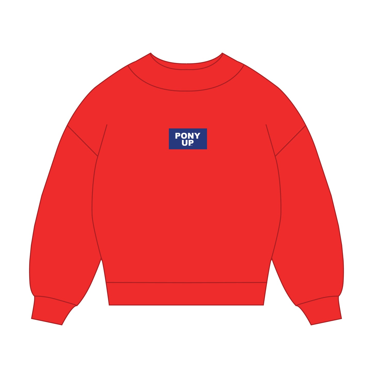 The Mary Mockneck Pony Up Woven Label | Youth Bright Red