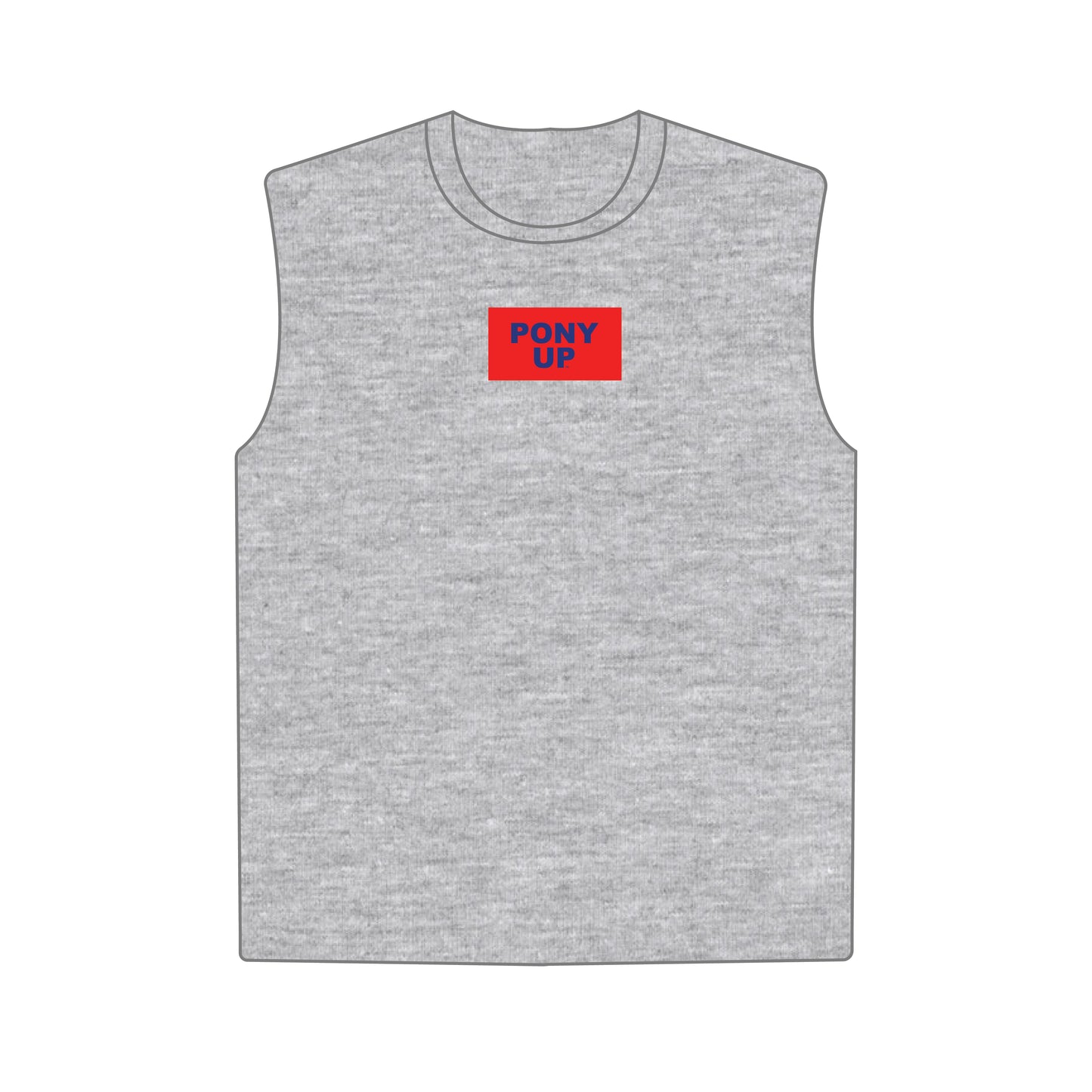 The Anna Active Tank Pony Up Woven Label | Heather Grey