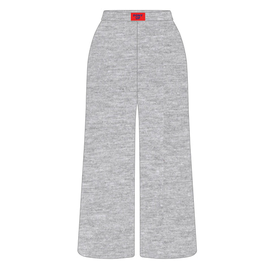 The Ava Airy Pants Pony Up Woven Label | Heather Grey