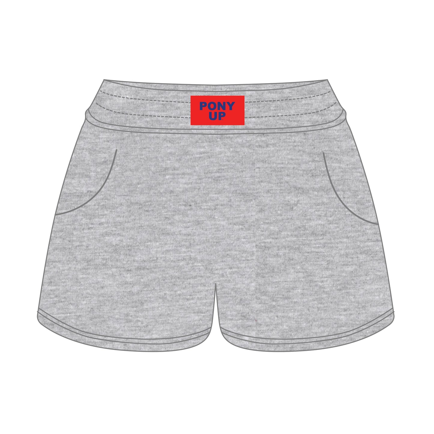 The Ava Airy Shorts Pony Up Woven Label | Youth Heather Grey
