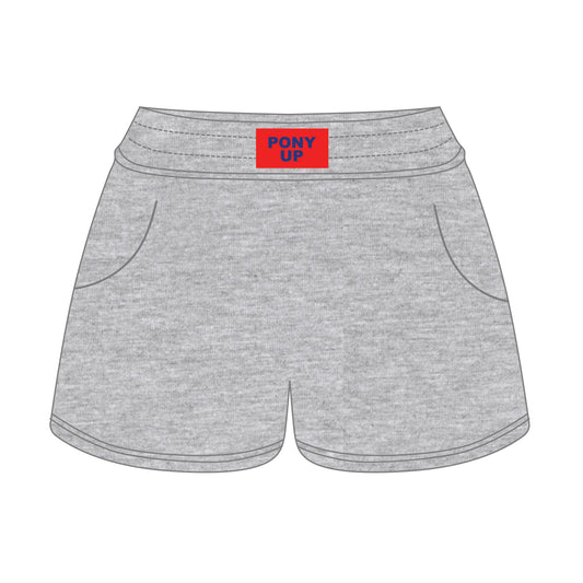 The Ava Airy Shorts Pony Up Woven Label | Heather Grey