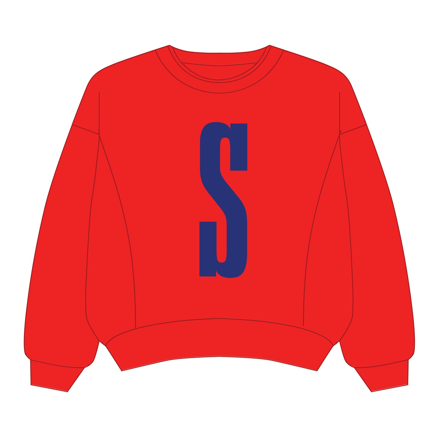 The Molly Cozy Crew SMU | Youth Bright Red