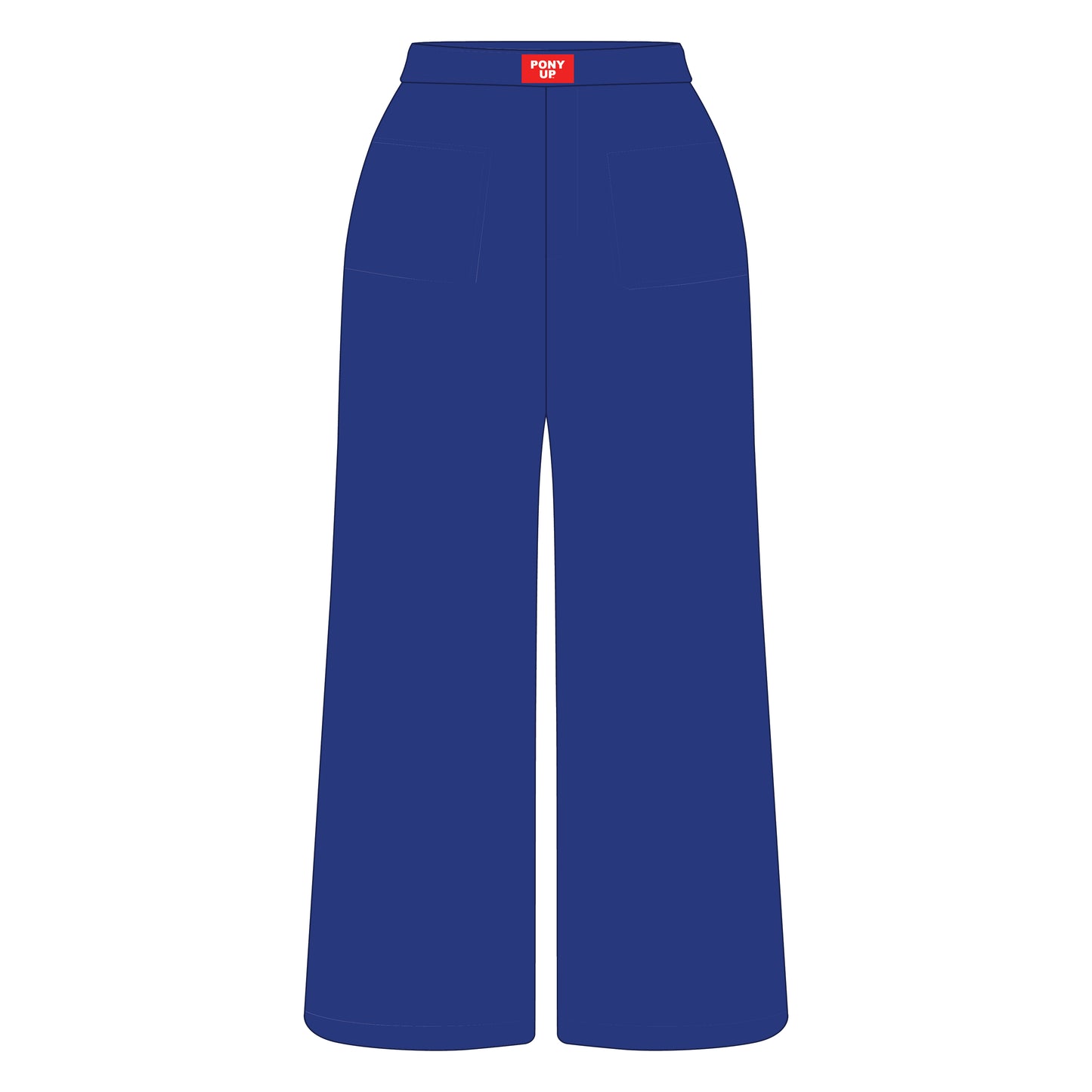 The Ava Airy Pants Pony Up Woven Label | Royal